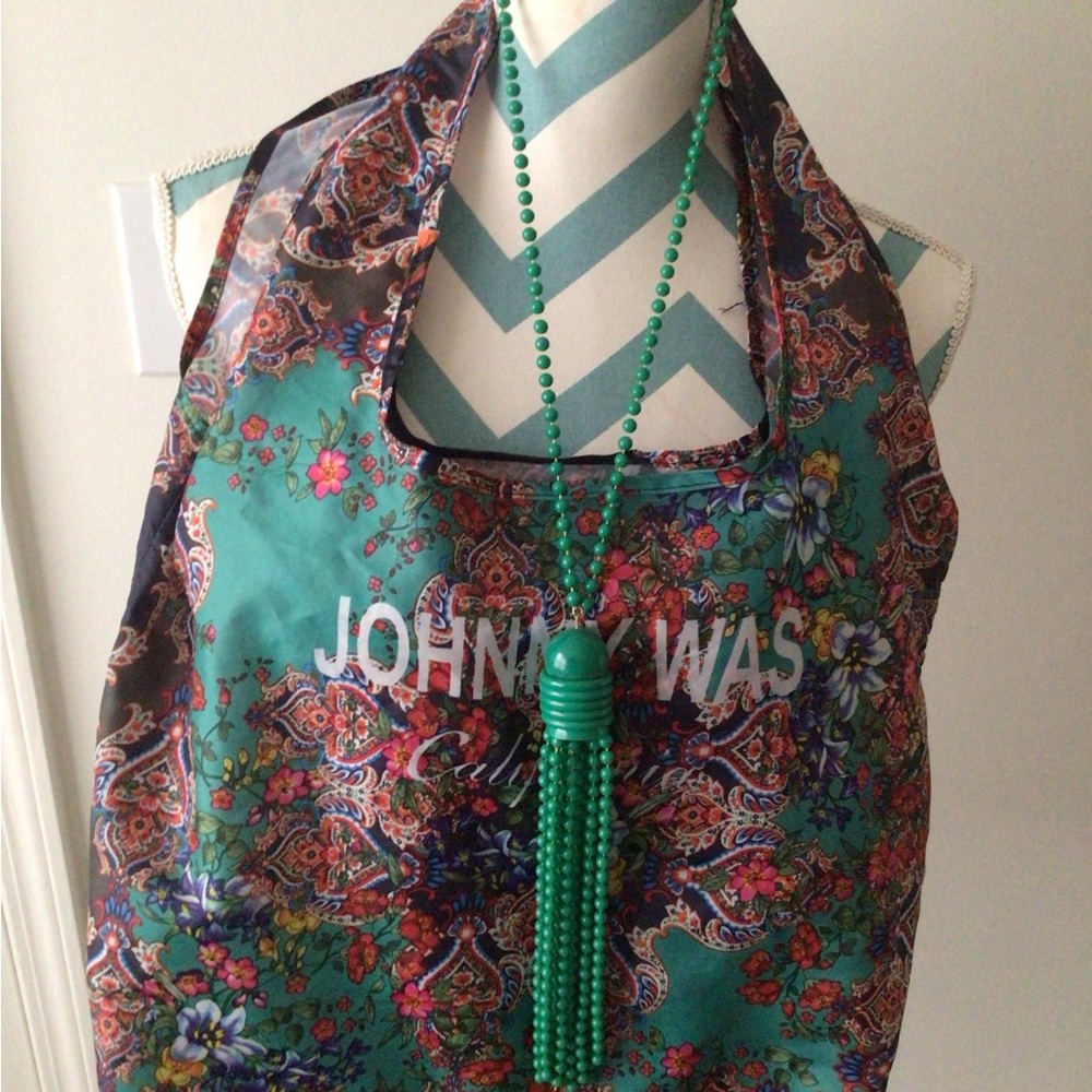 Johnny Was nylon tote.